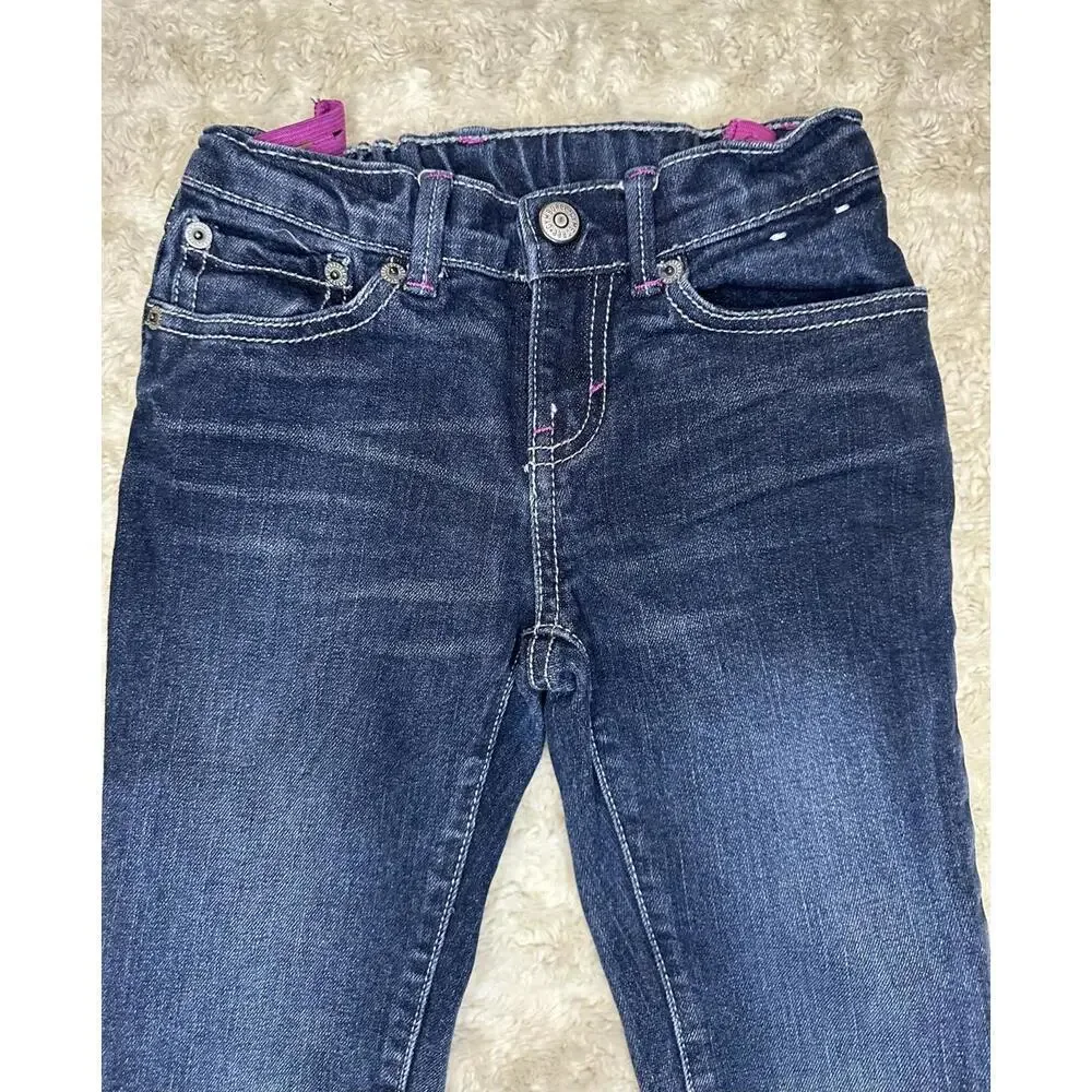 Gymboree classic medium wash adjustable waist straight leg denim jeans Size 5